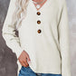 Half Button Long Sleeve Knit Top