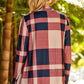 Plaid Open Front Cardigan