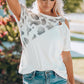 Printed Cold-Shoulder Short Sleeve T-Shirt