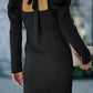 Ribbed Tie-Back Sweater Dress