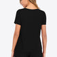 Gathered Detail V-Neck Top and Shorts Lounge Set