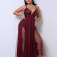 Sequin Crisscross Back Tulle Dress