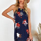 Peony Print Sleeveless Dress