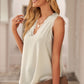 Eyelash Lace V-Neck Tank Top