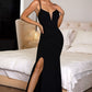 Spaghetti Strap Side Split Maxi Dress