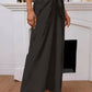 Buttoned Tie-Waist Wide Leg Pants