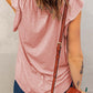 Butterfly Sleeve Notched Neck Top