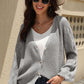 Openwork Raglan Sleeve Cardigan