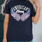 AMERICAN WOMAN Graphic Round Neck Tee
