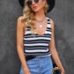 Striped Deep V Tank