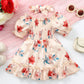 Baby Girl Floral Smocked Frill Trim Dress