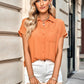 Button Front Short Sleeve Shirt