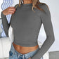 Round Neck Long-Sleeve Top