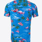 Tropical Print Button-Up Beach Shirt
