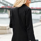 Double-Breasted Lapel Collar Long Sleeve Blazer
