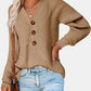 Half Button Long Sleeve Knit Top