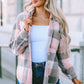 Plaid Brushed Button-Up Shacket