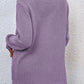 Ribbed Trim Longline Cardigan with Pockets
