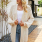 Dropped Shoulder Longline Cardigan with Pockets