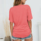 V-Neck Side Ruched Tee