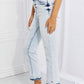 RISEN Full Size Camille Acid Wash Crop Straight Jeans