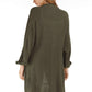 Open Front Slit Exposed Seam Cardigan