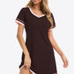 Contrast Trim V-Neck Night Dress