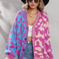 Leopard Button Front Ribbed Trim Cardigan