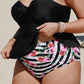 Tied Peplum Tankini Set