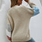 Contrast Button Front V-Neck Cardigan