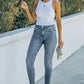 Ankle-Length Skinny Jeans with Pockets