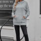 Drawstring Detail Hooded Sweater with Kangaroo Pocket