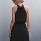 Swiss Dot Tie Back Sleeveless Dress