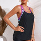 Chevron Stripe Racerback Swim Tank