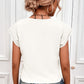 Tied Round Neck Crop Tee