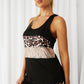 Leopard Sequin Panel Tank Top and Shorts Set