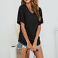 V-Neck Side Ruched Tee