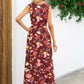 Surplice Neck Sleeveless Maxi Dress