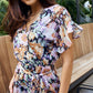 Petal Dew Full Size Floral Tie Belt Ruffled Romper