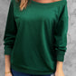 Boat Neck Long Sleeve Sweatshirt