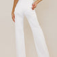 Kancan High-Rise Distressed Flare Jeans in White (Button-Fly)