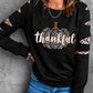 THANKFUL Leopard Pumpkin Graphic Sweatshirt