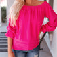 Gathered Detail Off-Shoulder Blouse