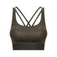 Crisscross Strappy Back Sports Bra