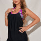Full Size Printed Scoop Neck Swim Tank