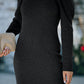 Ribbed Tie-Back Sweater Dress