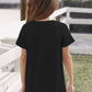 Girls Buttoned Tulip Hem T-Shirt