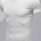 Ribbed V-Neck Short Sleeve Tee