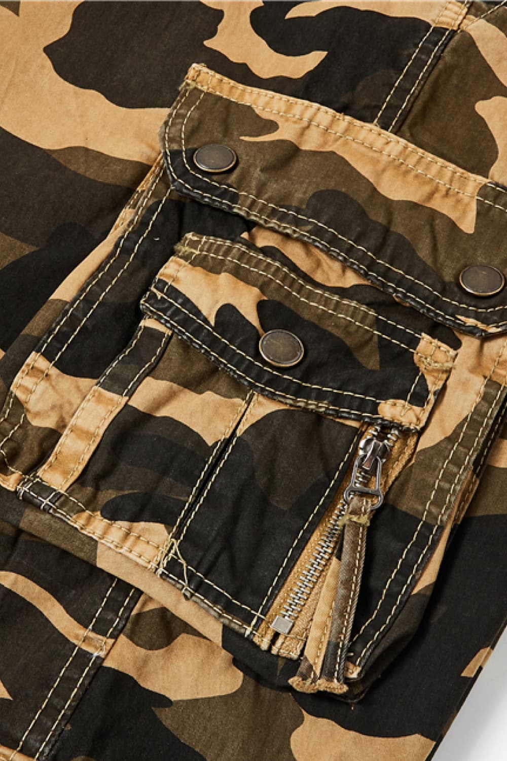 Camouflage Belted Cargo Shorts