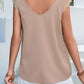 Lace Detail Eyelash Trim V-Neck Tank